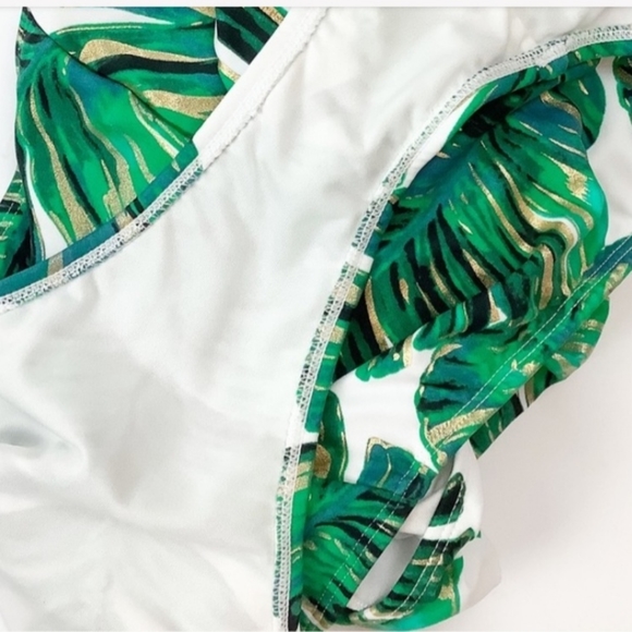 SOLD. LIKE NEW! Venus Lace Up "Palm Island" Plunge One Piece! - Picture 5 of 7